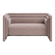 ZUO Trippel Soft Velvet Fabric Upholstered Loveseat in Taupe