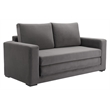 ZUO Jide Fabric-Wrapped Wood Frame Sleeper Sofa in Gray