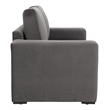 ZUO Jide Fabric-Wrapped Wood Frame Sleeper Sofa in Gray