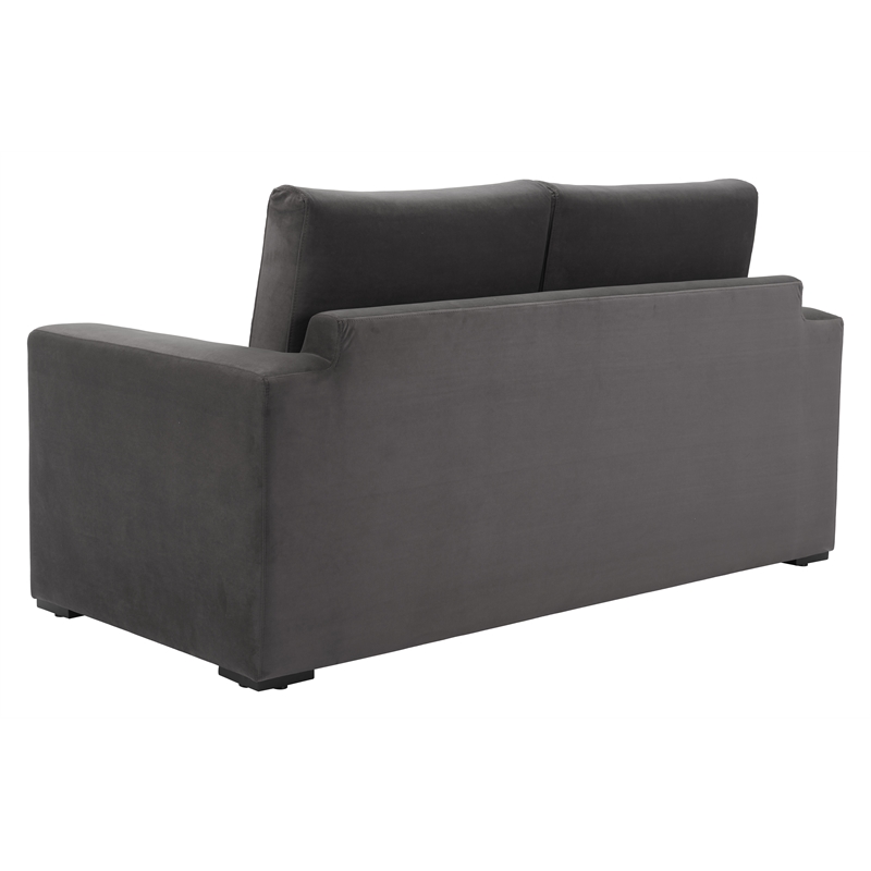 ZUO Jide Fabric-Wrapped Wood Frame Sleeper Sofa in Gray