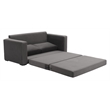ZUO Jide Fabric-Wrapped Wood Frame Sleeper Sofa in Gray