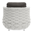 ZUO Coral Reef Durable Aluminum Frame and Fabric Accent Chair in Gray