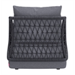 ZUO Mekan Powder Coated Aluminum Frame Accent Chair in Gray