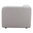 ZUO Biak Poly Linen Fabric Upholstered Corner Chair in Gray