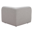 ZUO Biak Poly Linen Fabric Upholstered Corner Chair in Gray