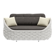 ZUO Coral Reef Powder Coated Aluminum Frame Loveseat in Gray