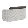 ZUO Coral Reef Powder Coated Aluminum Frame Loveseat in Gray