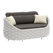 ZUO Coral Reef Powder Coated Aluminum Frame Loveseat in Gray
