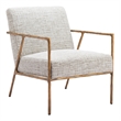 ZUO Norrebro Boucle Style Fabric Upholstered Accent Chair in Beige Frost