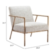 ZUO Norrebro Boucle Style Fabric Upholstered Accent Chair in Beige Frost