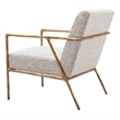 ZUO Norrebro Boucle Style Fabric Upholstered Accent Chair in Beige Frost