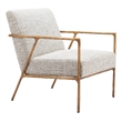 ZUO Norrebro Boucle Style Fabric Upholstered Accent Chair in Beige Frost