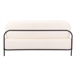 ZUO Arendal Steel Frame and Fabric Upholstered Sofa in Vanilla