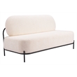 ZUO Arendal Steel Frame and Fabric Upholstered Sofa in Vanilla