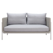 ZUO Frais Powder Coated Aluminum Frame Loveseat in Gray