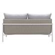 ZUO Frais Powder Coated Aluminum Frame Loveseat in Gray