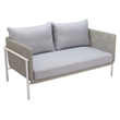 ZUO Frais Powder Coated Aluminum Frame Loveseat in Gray