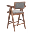 Delhi Counter Stool (Set of 2) Gray & Walnut