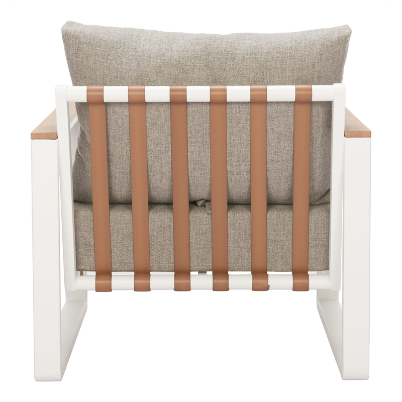 Welt Armchair Taupe & White