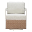 Gelo Swivel Chair White & Brown