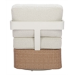 Gelo Swivel Chair White & Brown