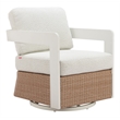 Gelo Swivel Chair White & Brown