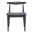 Tuzka Dining Chair (Set of 2) Gray & Espresso