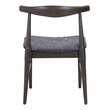 Tuzka Dining Chair (Set of 2) Gray & Espresso