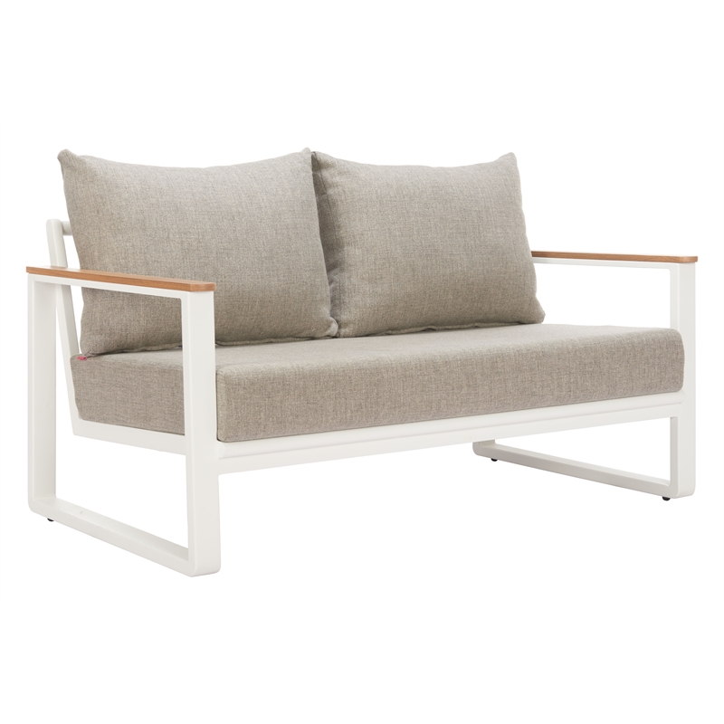 Welt Outdoor Collection Sofa Taupe & White