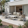 Welt Outdoor Collection Sofa Taupe & White