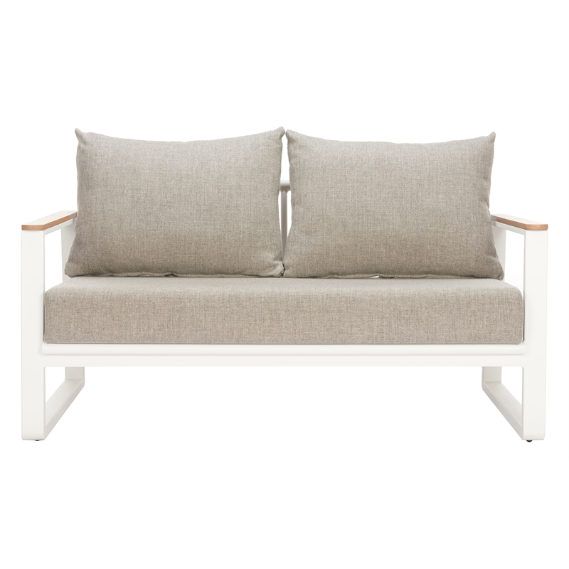 Welt Outdoor Collection Sofa Taupe & White