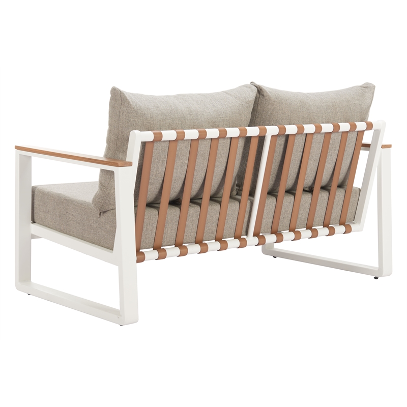 Welt Outdoor Collection Sofa Taupe & White