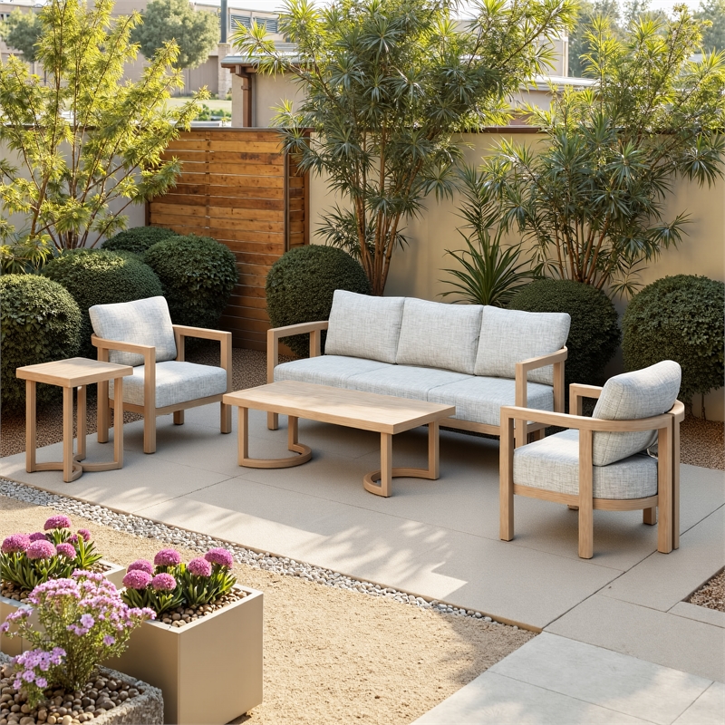 Leto Outdoor Collection Sofa Gray