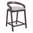 Troy Counter Stool (Set of 2) Dove Gray & Espresso