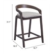 Troy Counter Stool (Set of 2) Dove Gray & Espresso