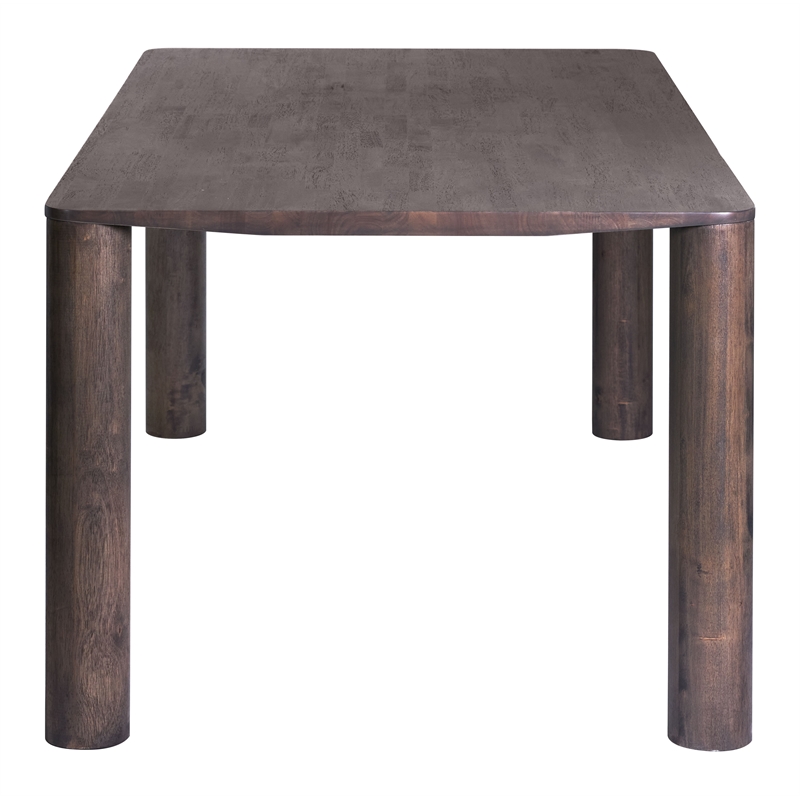 ZUO Eazy Solid Rubber Wood Frame Dining Table in Espresso