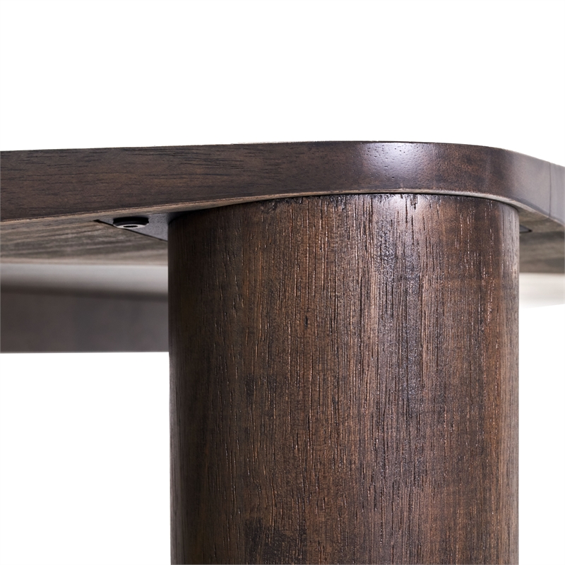 ZUO Eazy Solid Rubber Wood Frame Dining Table in Espresso