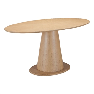 ZUO Disque Rubber Wood Dining Table in Natural