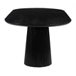 ZUO Sulco Mango Wood Oval Dining Table in Black