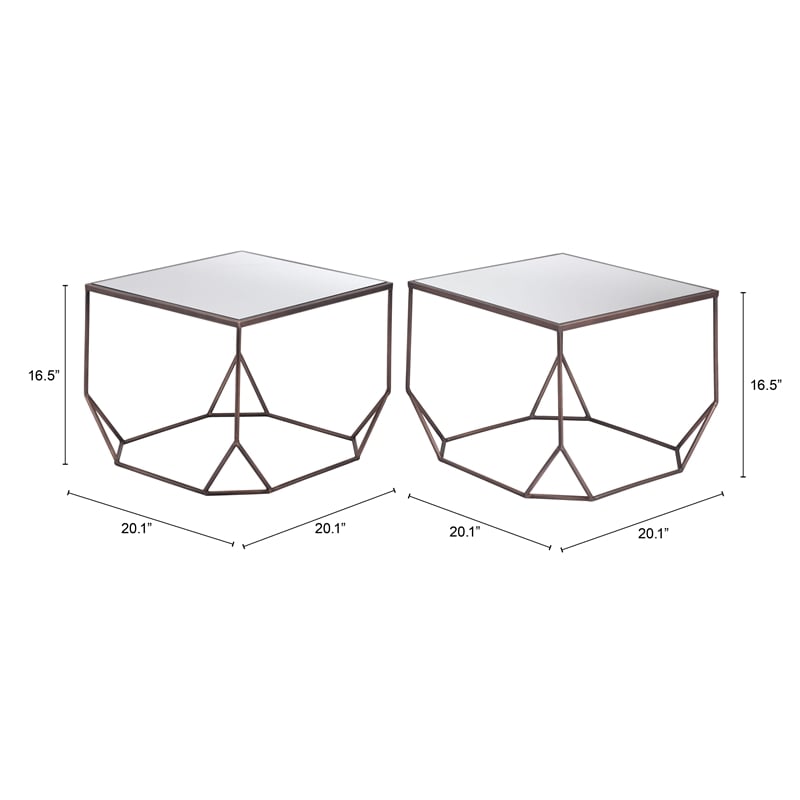 Arzon Coffee Table Set (2-Piece) Bronze