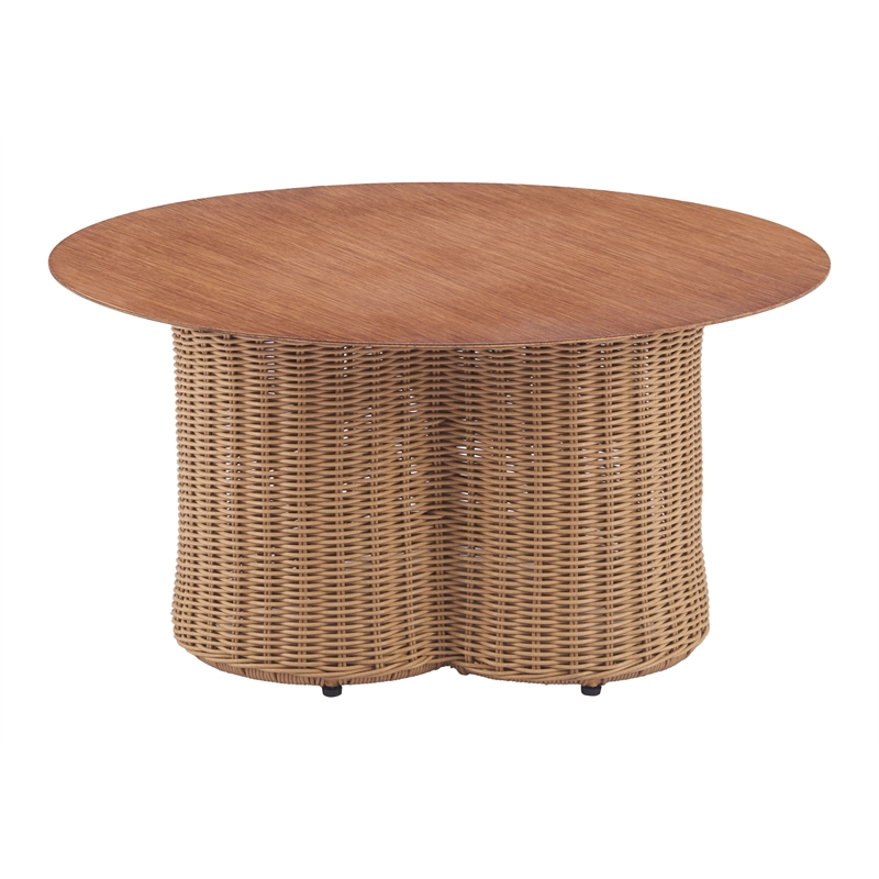 ZUO Soka Aluminum and Polyethylene Coffee Table in Natural