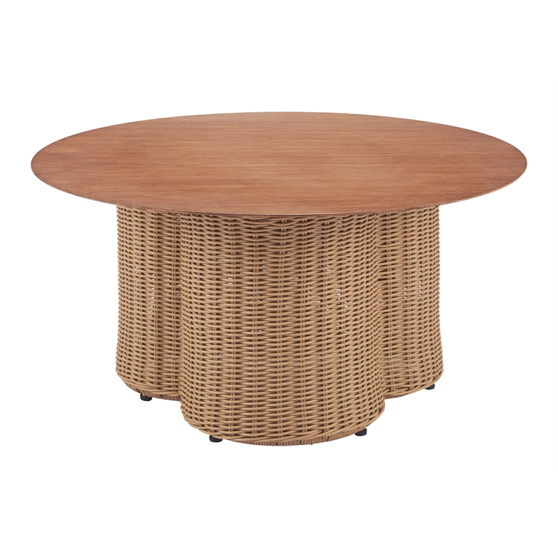 ZUO Soka Aluminum and Polyethylene Coffee Table in Natural