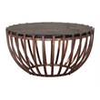 ZUO Kafig Recycled Sand Cast Glass and Iron Coffee Table in Bronze