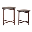 ZUO Gema Recycled Sand Cast Glass and Iron Coffee Table Set in Bronze (Set of 2)