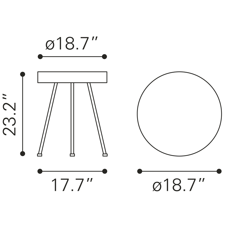 Stuart Side Table Natural