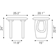 ZUO Arasan Solid Acacia Wood Accent Table in Black