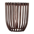ZUO Kafig Recycled Sand Cast Glass and Iron End Table in Bronze