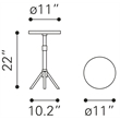 Maurice Side Table White & Gold