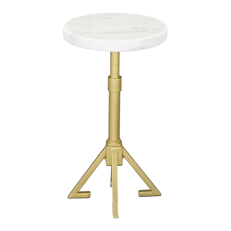 Maurice Side Table White & Gold
