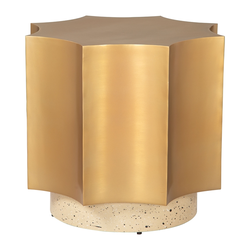osam side table gold & beige